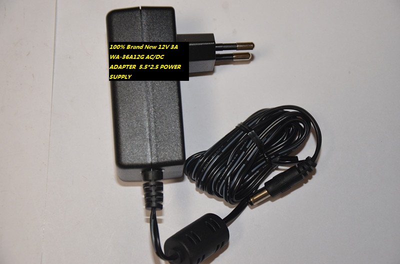 100% Brand New 12V 3A AC/DC ADAPTER WA-36A12G POWER SUPPLY 5.5*2.5